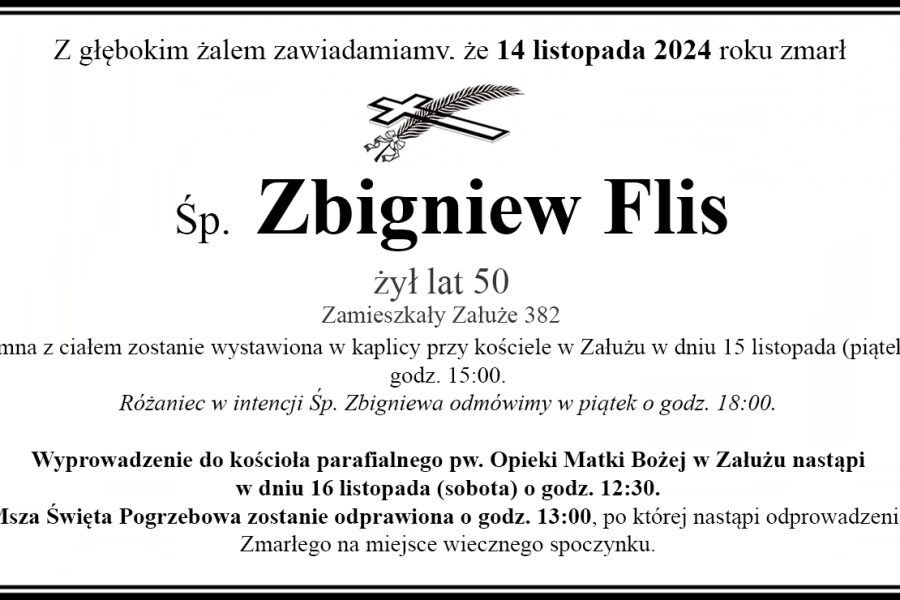 Zmarł Zbigniew Flis